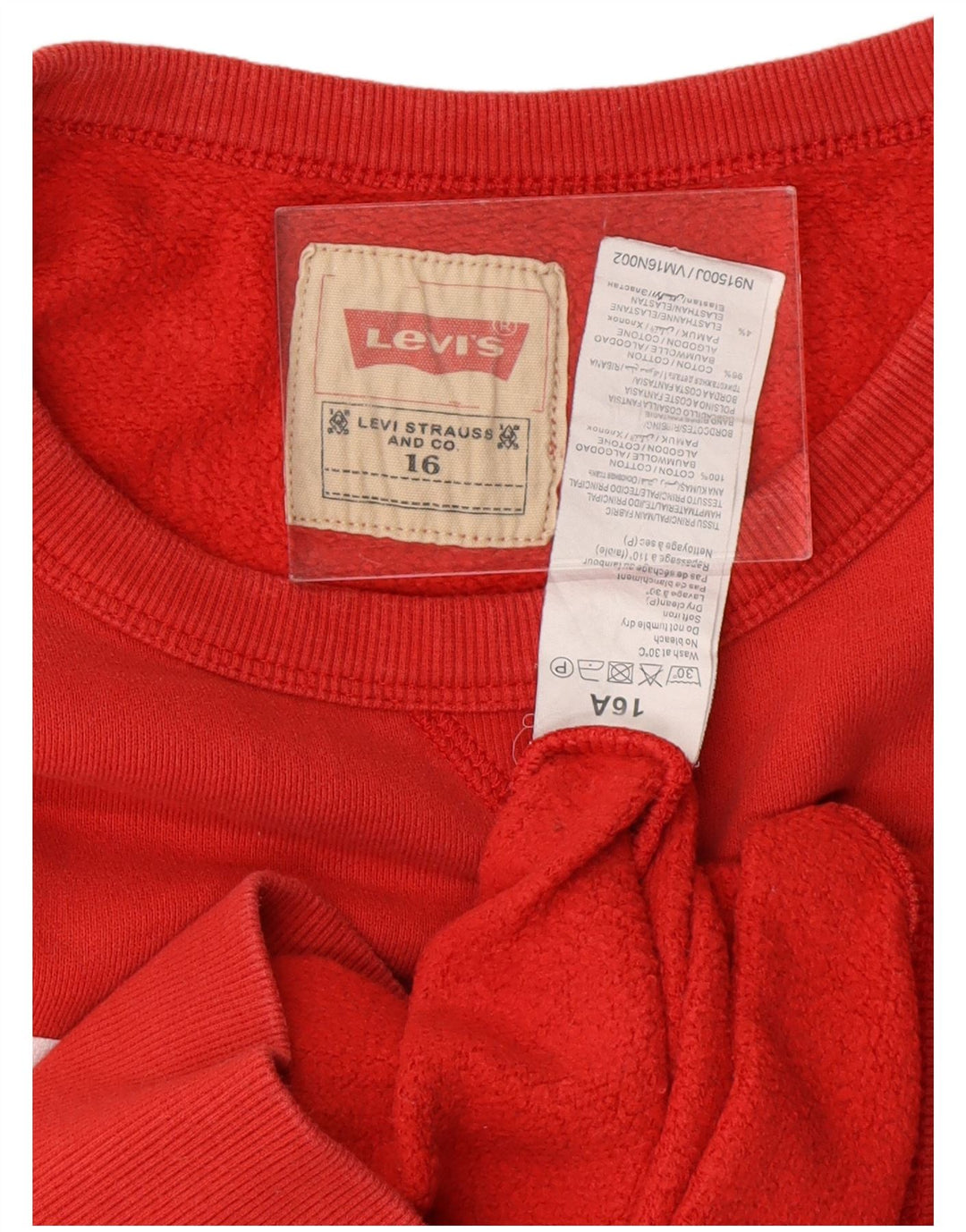 LEVI'S Jungen-Sweatshirt mit Grafik, 15–16 Jahre, rote Baumwolle