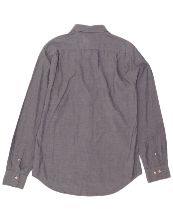 Gant Slim-Hemd für Herren, Größe 41/42, 16 1/2, große blaue Baumwolle