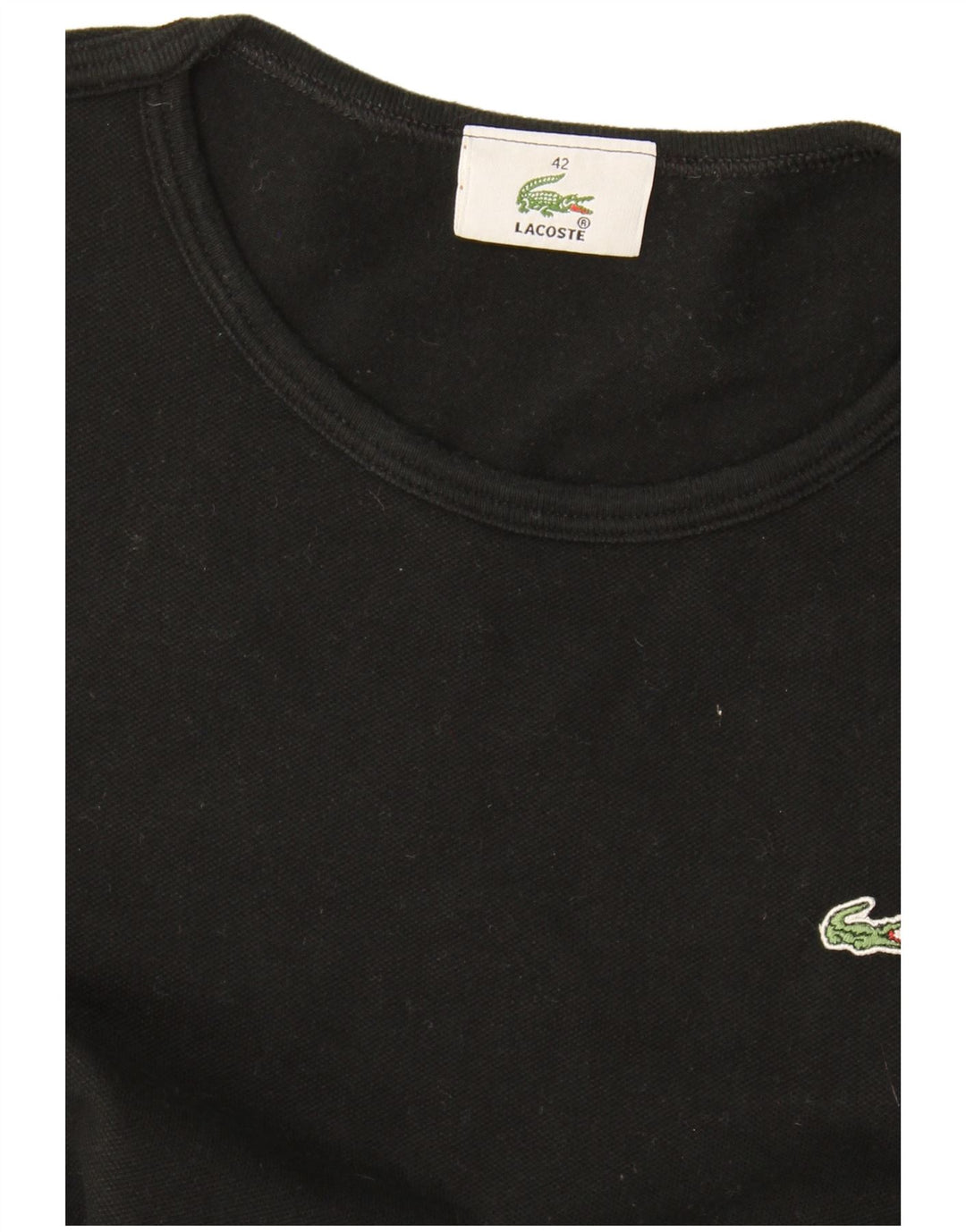 Lacoste Damen T-Shirt Top Größe 42 Large Schwarz