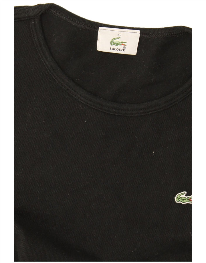 Lacoste Damen T-Shirt Top Größe 42 Large Schwarz