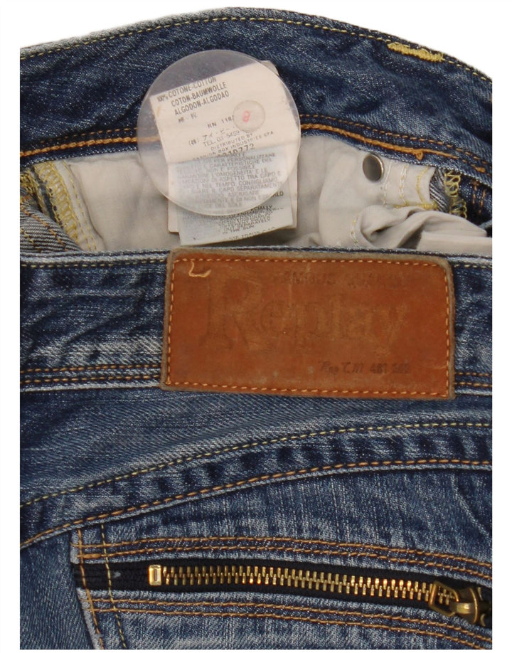 Replay Damen Slim Jeans W27 L34 Blaue Baumwolle