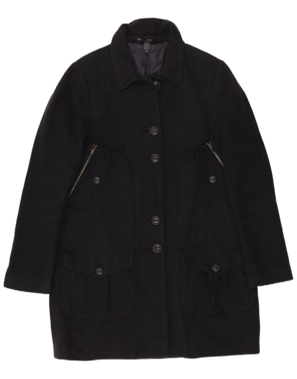 Gap Damenmantel UK 10 Small Marineblaue Wolle
