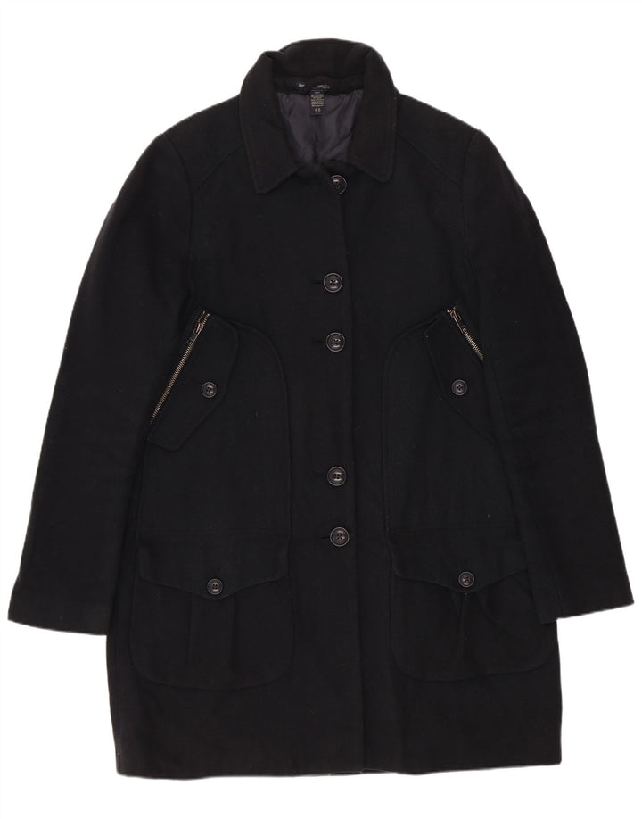 Gap Damenmantel UK 10 Small Marineblaue Wolle