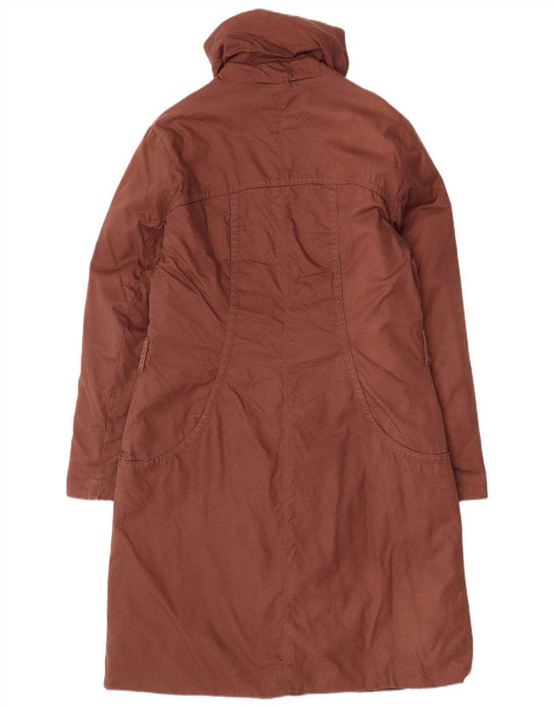 Trussardi Jeans Damen Mantel IT 48 XL Braun Baumwolle