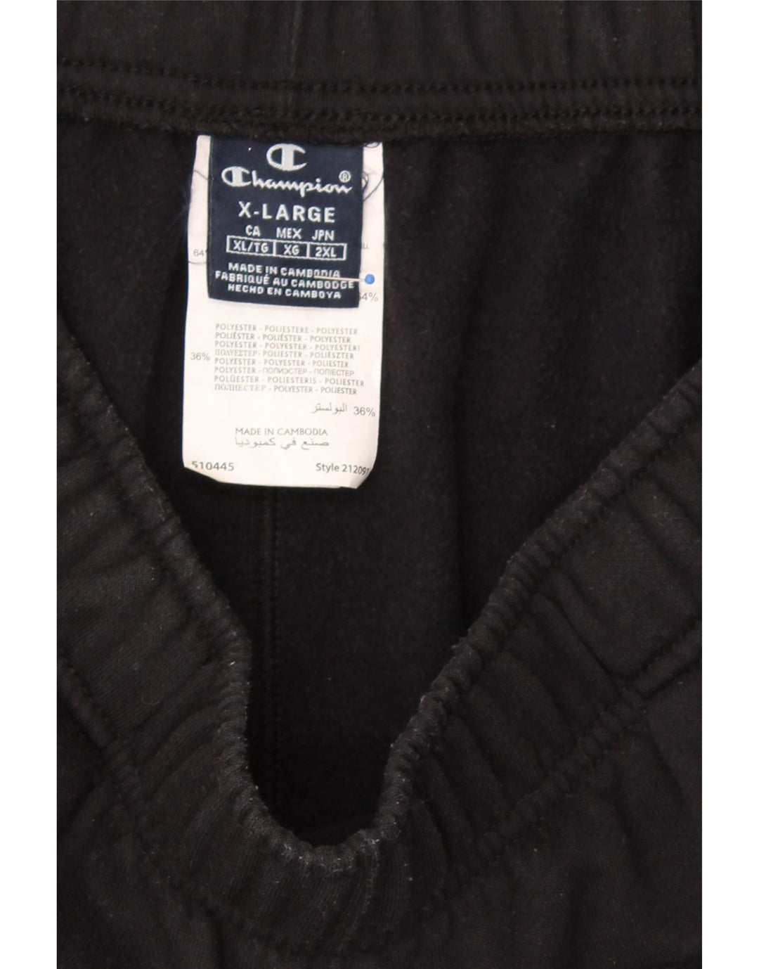CHAMPION Mens Tracksuit Trousers XL  Black Cotton Vintage Champion and Second-Hand Champion from Messina Hembry 