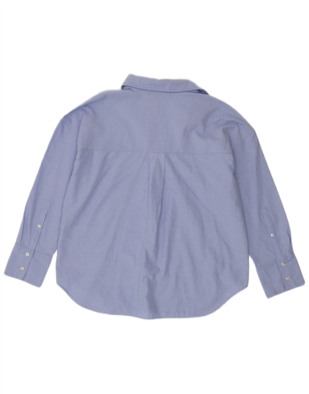 Zara Damen Übergroßes Hemd UK 6 XS Blaue Baumwolle