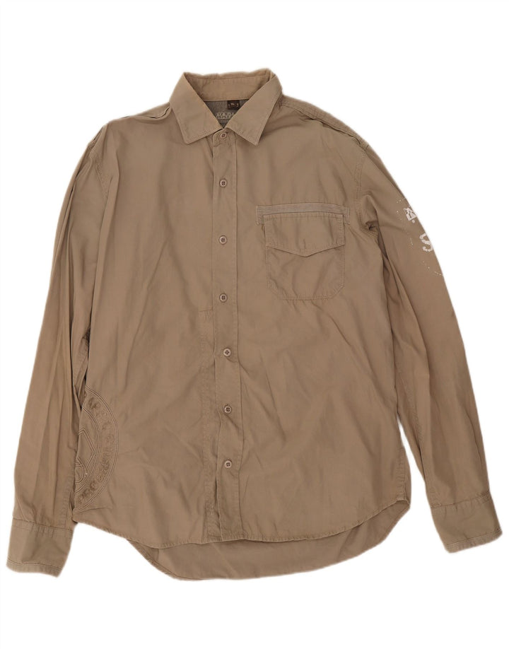 Napapijri Herren Grafikhemd XL Khaki Baumwolle