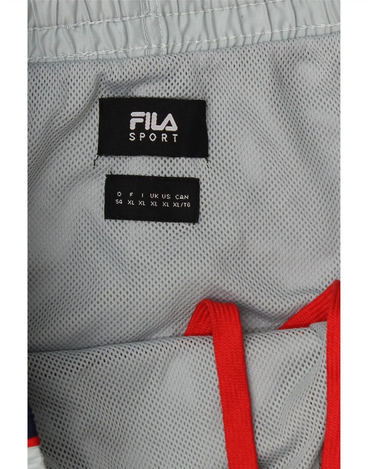 Fila Herren Badeshorts XL Graues Colourblock-Polyester