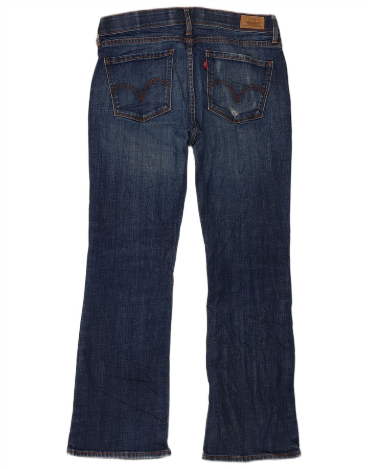 Levi's Damen 525 Bootcut Jeans US 10 Large W30 L28 Blaue Baumwolle