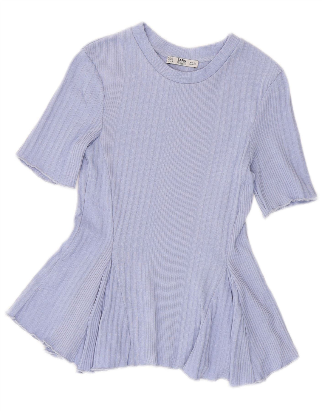 ZARA Damen Crop Top UK 8 Small Lila