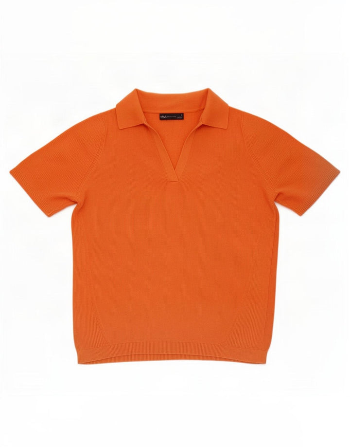 Marks & Spencer Damen Poloshirt UK 14 Large Orange