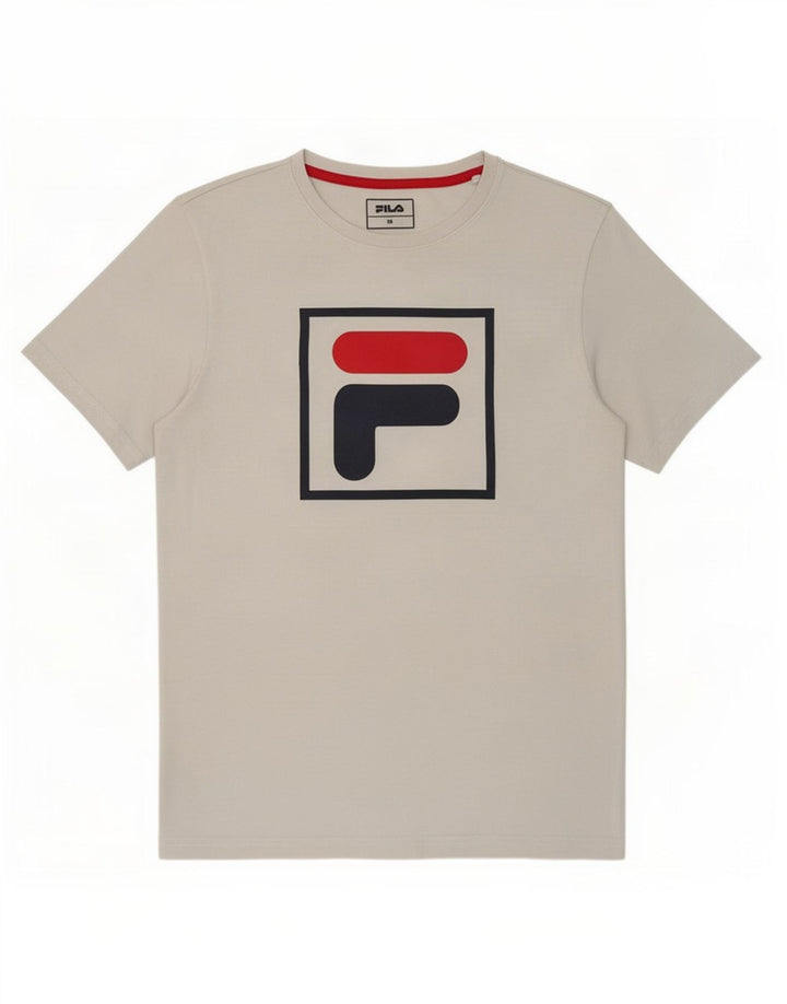 Fila Herren-T-Shirt mit Grafik, mittelweiße Baumwolle