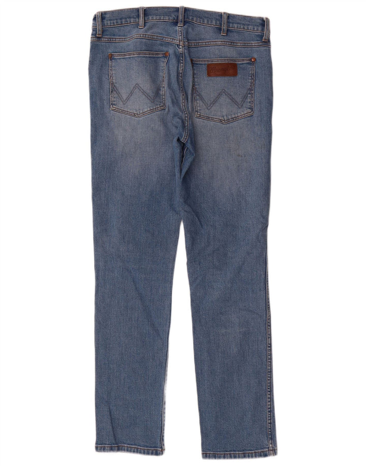 Wrangler Herren Larston Tapered Slim Jeans W32 L32 Blau