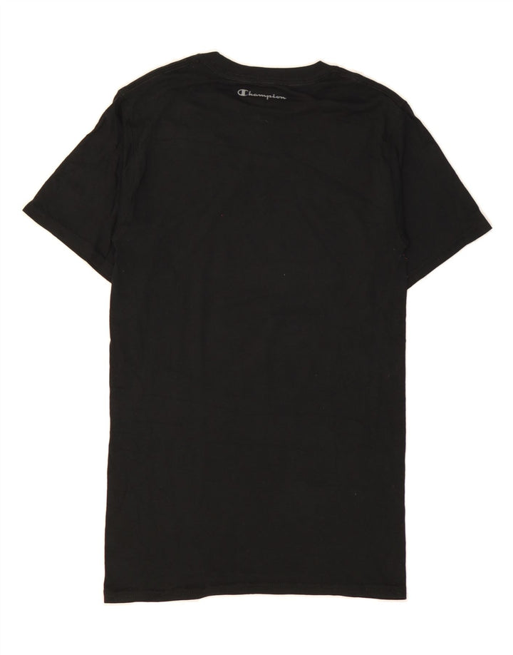 CHAMPION Womens T-Shirt Top UK 6 XS Black Vintage Champion and Second-Hand Champion from Messina Hembry 