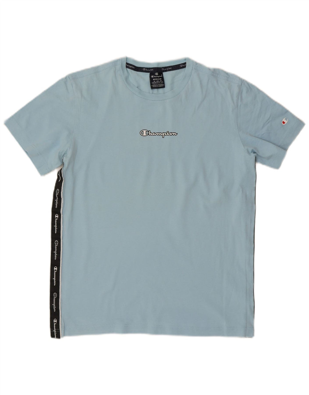 CHAMPION Mens Graphic T-Shirt Top Medium Blue