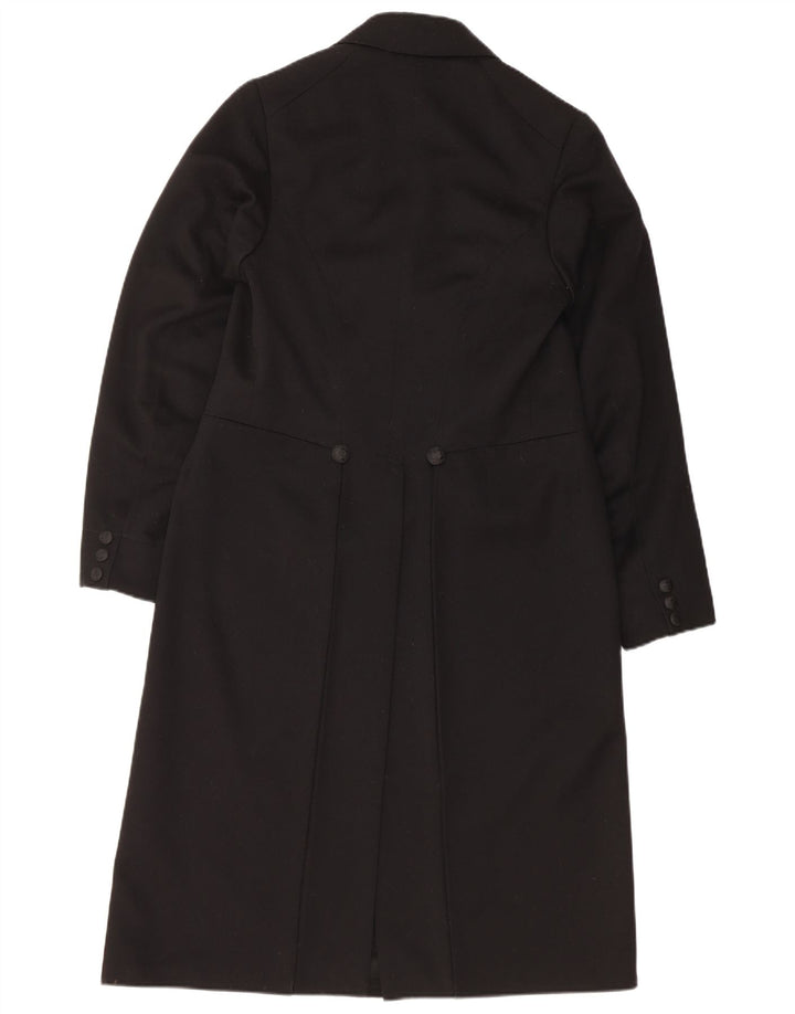 Vintage Herren Zweireiher Mantel UK 34 XS Schwarz