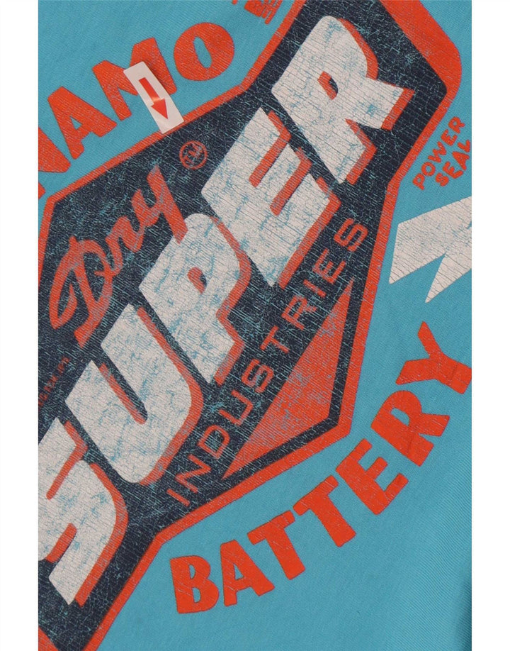 Superdry Herren Regular Graphic T-Shirt Top XL Blau Baumwolle