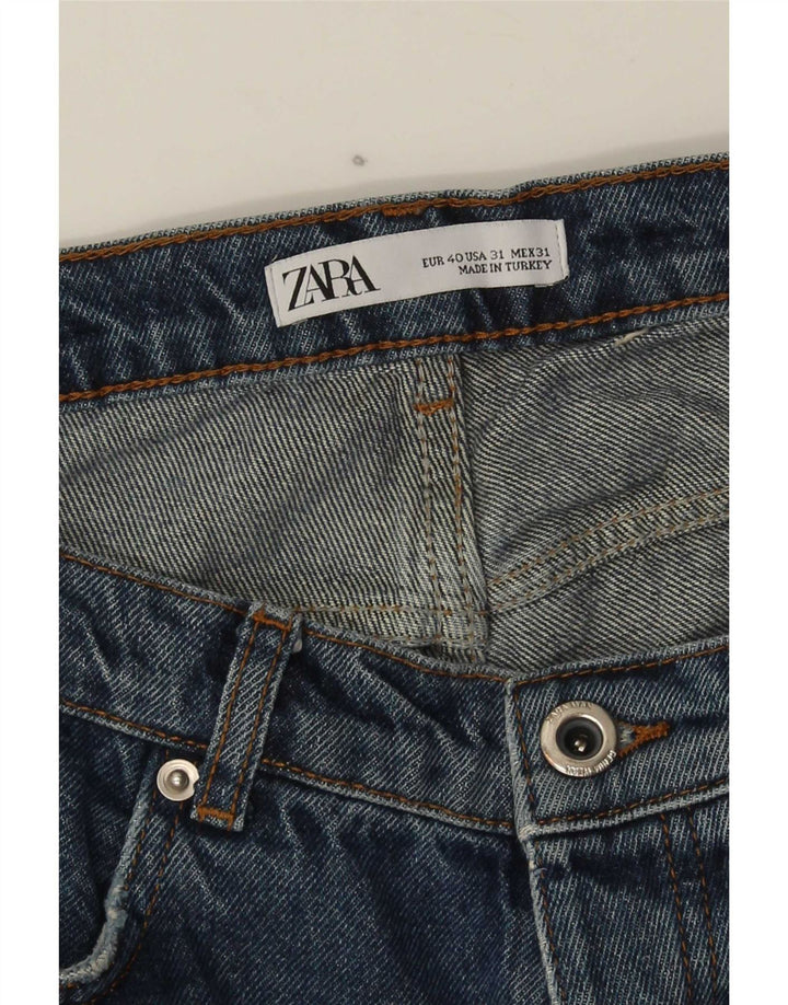 Zara Herren-Jeans im Used-Look, kurz geschnitten, EU 40, mittelgroß, W31, L26, Blau