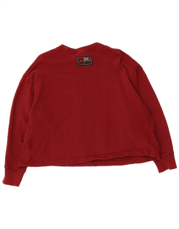 Nike Damen-Sweatshirt mit übergroßem Crop-Grafikmotiv, Gr. 14, mittelrot