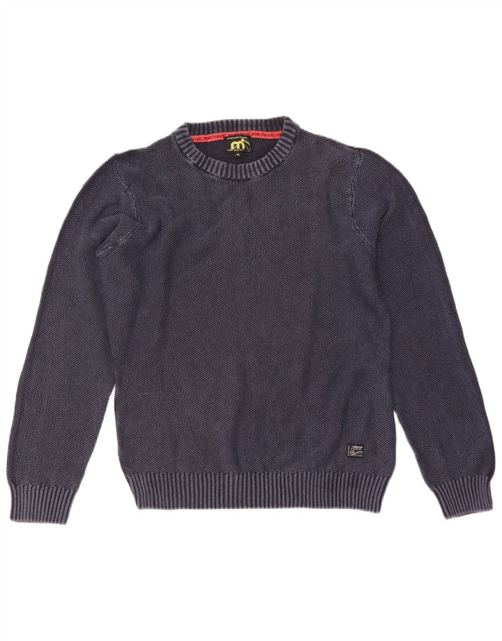 Mistral Herren-Pullover mit Rundhalsausschnitt, XL, Marineblau, Baumwolle