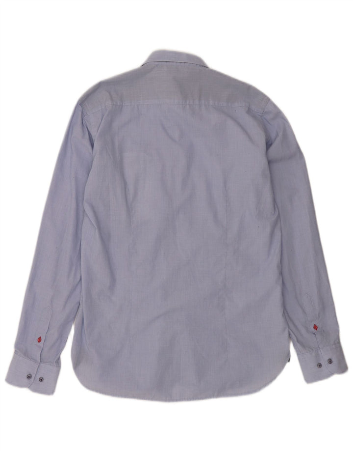 Alessandra Lamura Herren-Hemd, groß, blau, Polyester