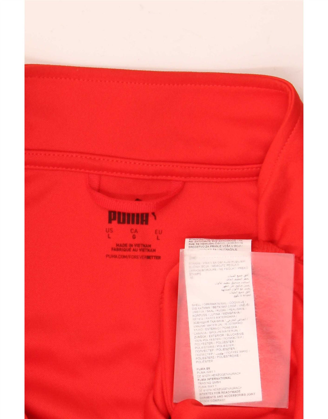 Puma Herren Club Milano Trainingsanzug Top Jacke Großes rotes Polyester