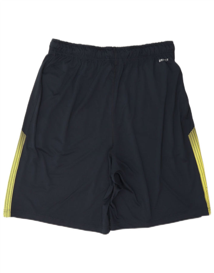 Nike Herren Dri Fit Sportshorts, groß, marineblaues Farbblock-Polyester