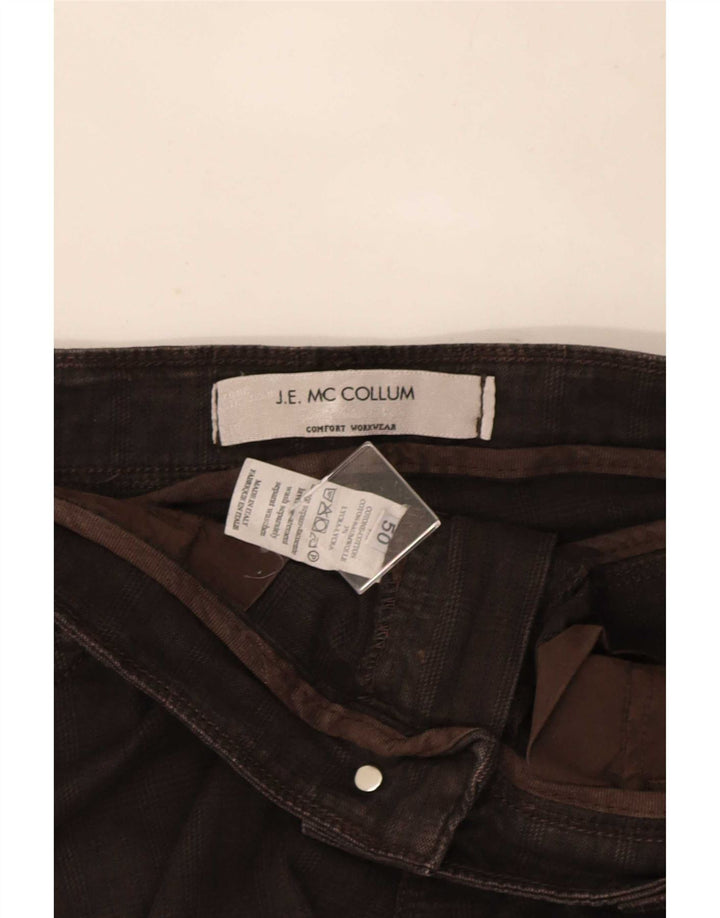J.E. Mc Collum Herren Freizeithose IT 50 Large W36 L32 Braun kariert