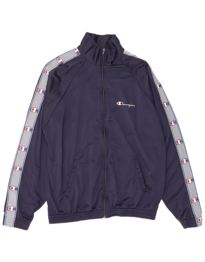 Champion Damen-Trainingsanzugoberteil mit Grafik, UK 18, XL, Marineblau, Polyester