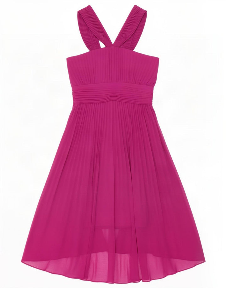 Warehouse Damen Neckholder-Kleid, Größe S, Kastanienbraun, Polyester
