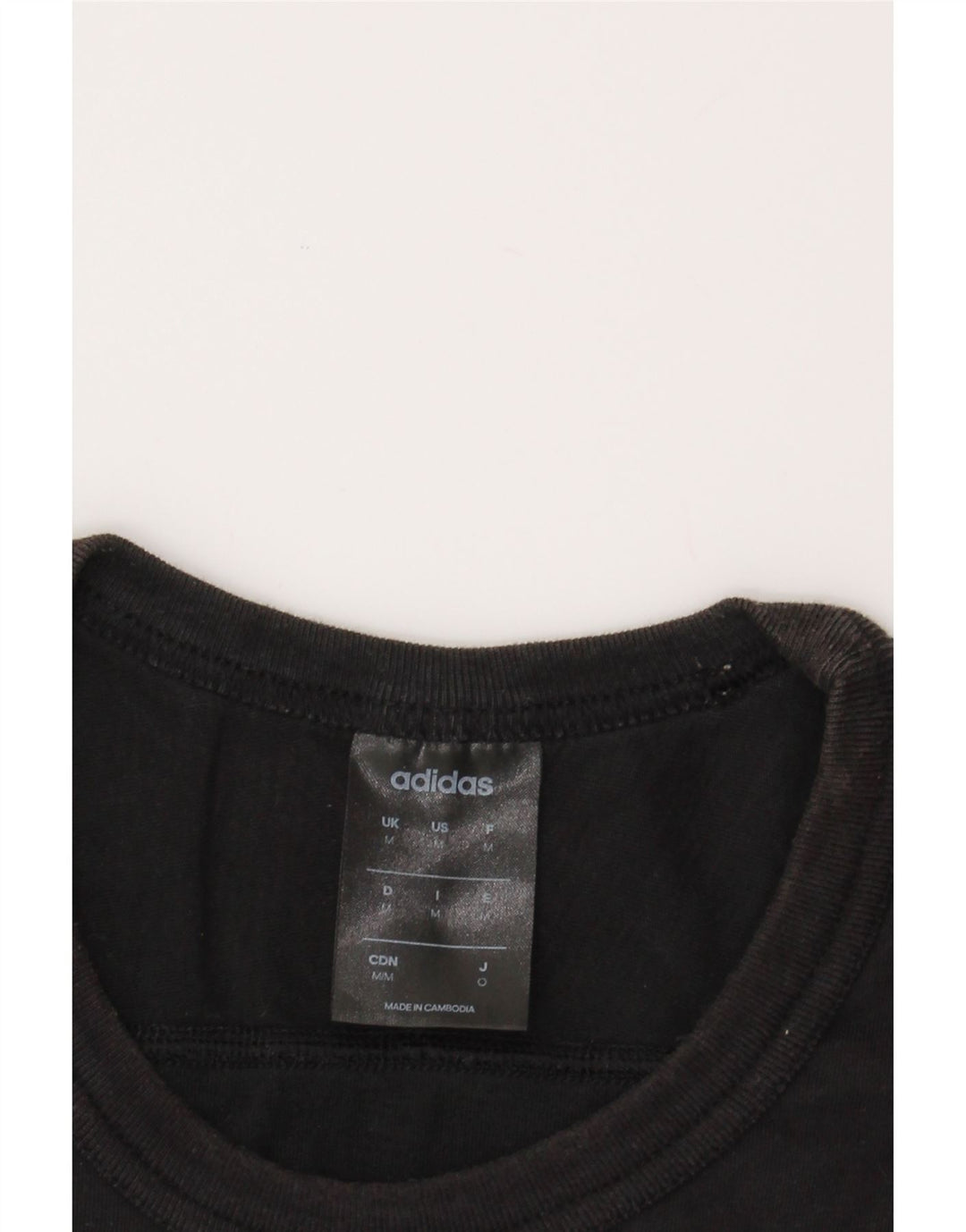 ADIDAS Mens Graphic T-Shirt Top Medium Black Cotton Vintage Adidas and Second-Hand Adidas from Messina Hembry 