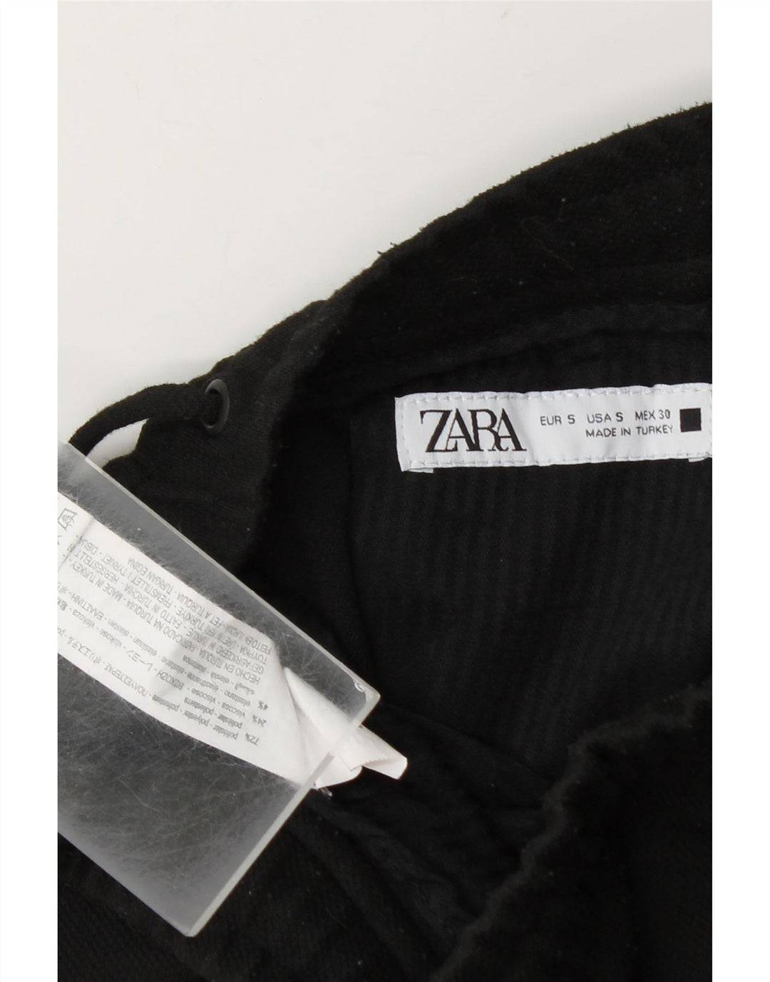 Zara Herren Sportshorts Small Schwarz Polyester