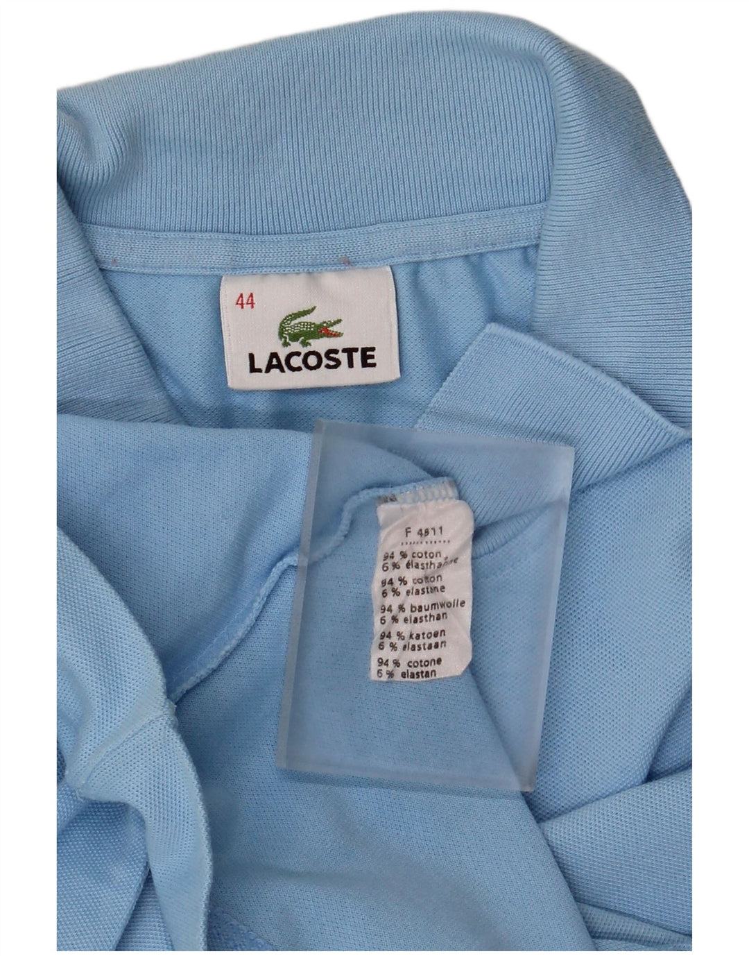Lacoste Damen-Poloshirt, Größe 44, große blaue Baumwolle