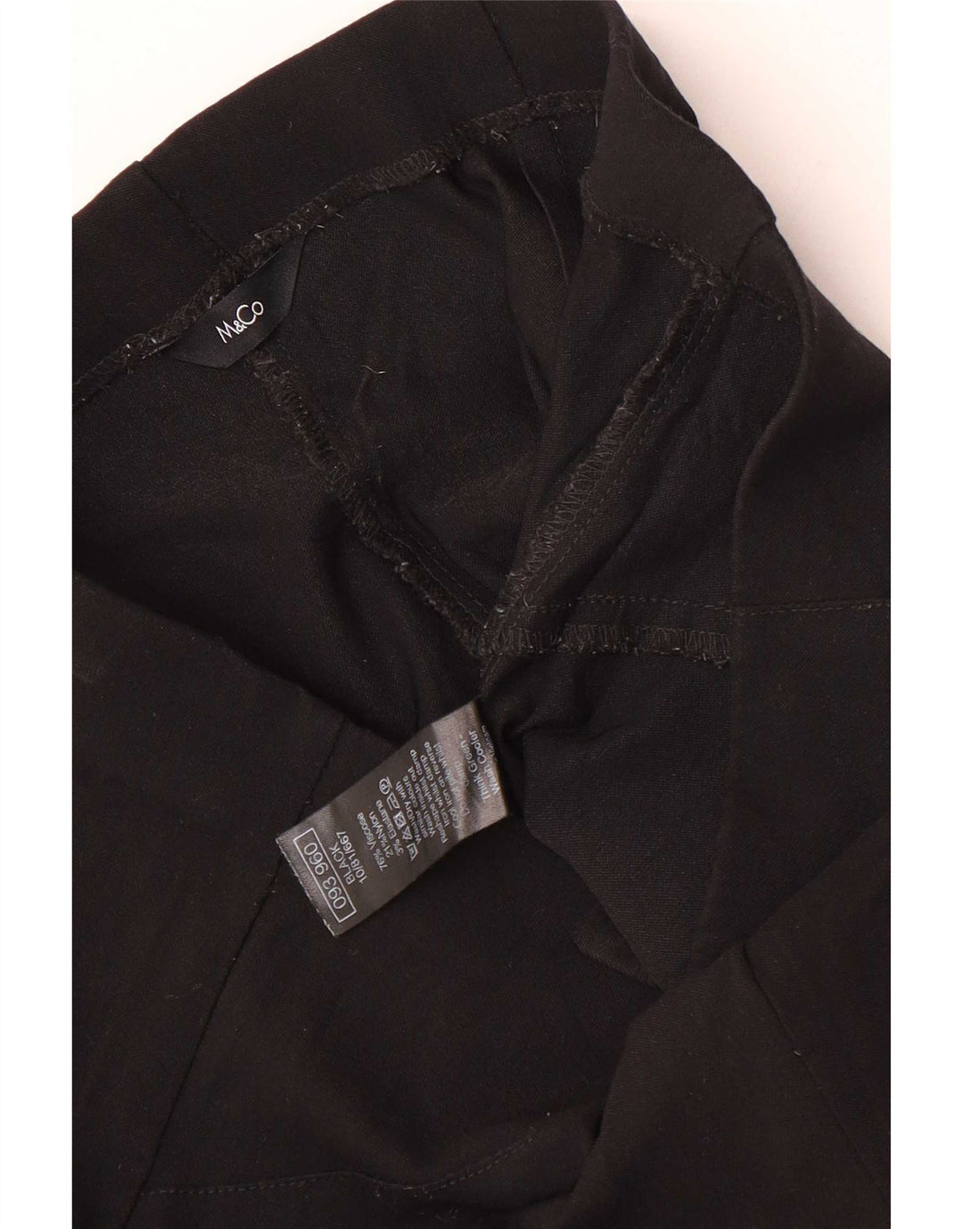 M&Co Damen Leggings UK 10 Small W26 L28 Schwarze Viskose