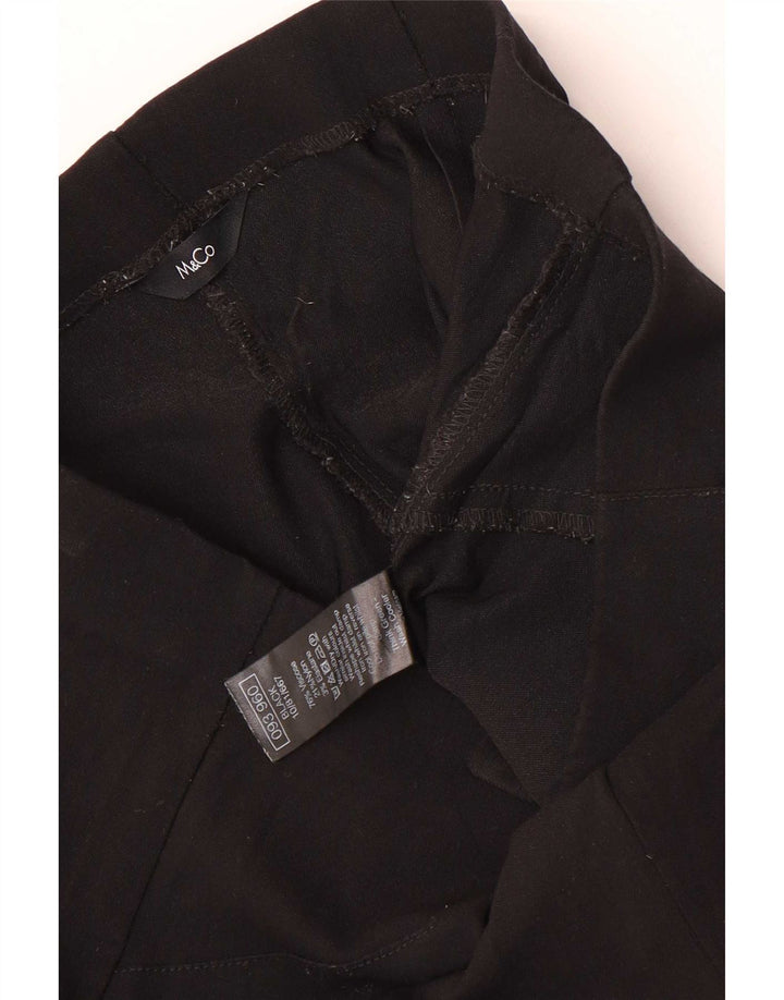M&Co Damen Leggings UK 10 Small W26 L28 Schwarze Viskose