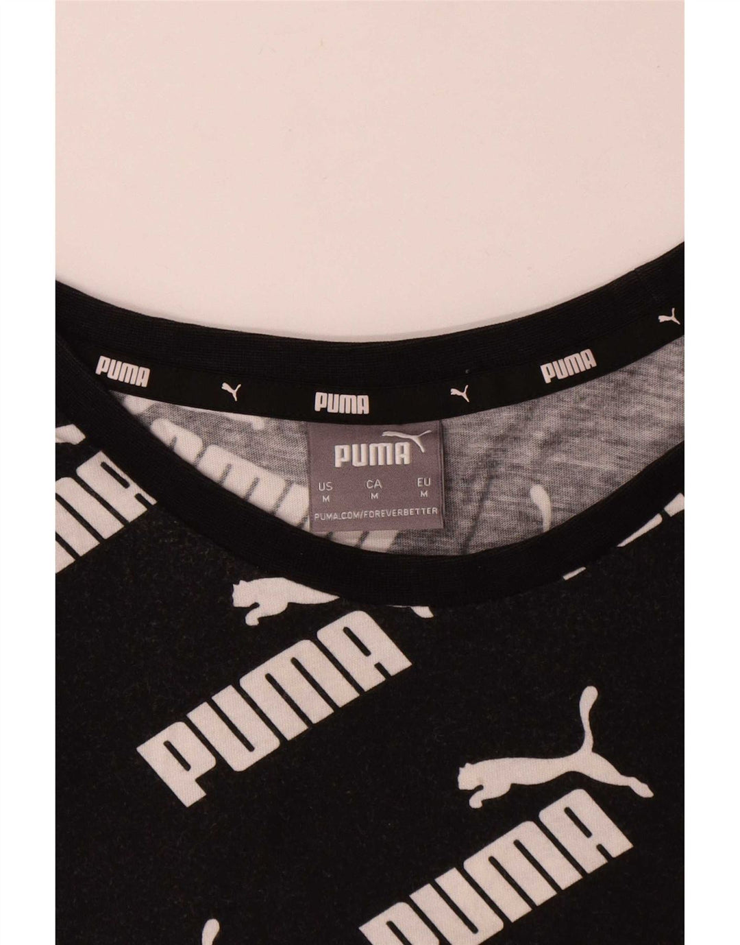 Puma Herren Grafik T-Shirt Top Mittelschwarz Baumwolle