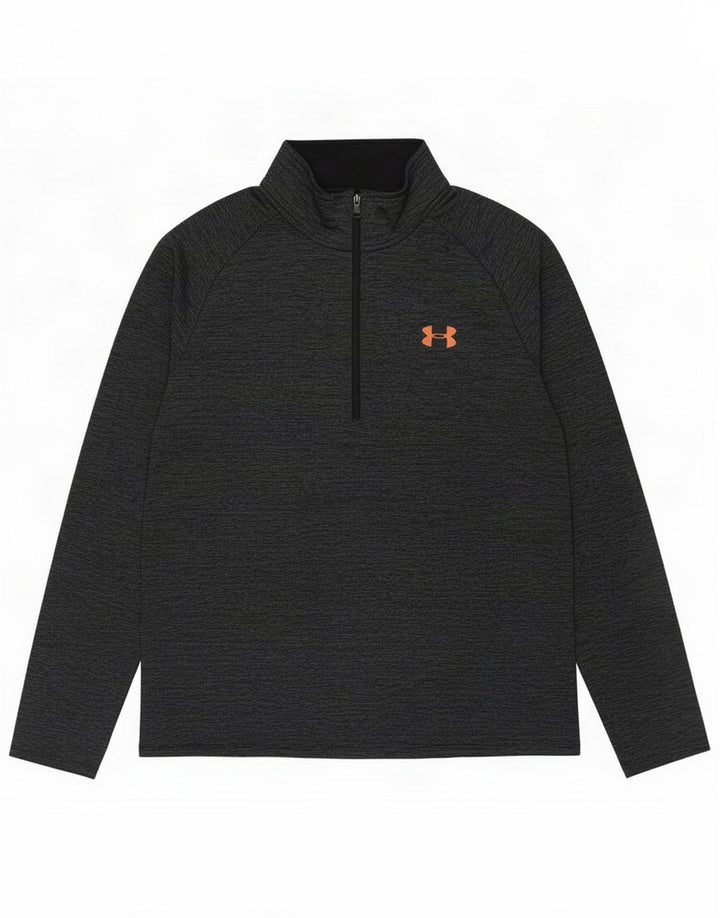 Under Armour Herren-Pullover-Trainingsanzugoberteil mit Reißverschluss, groß, grau meliert