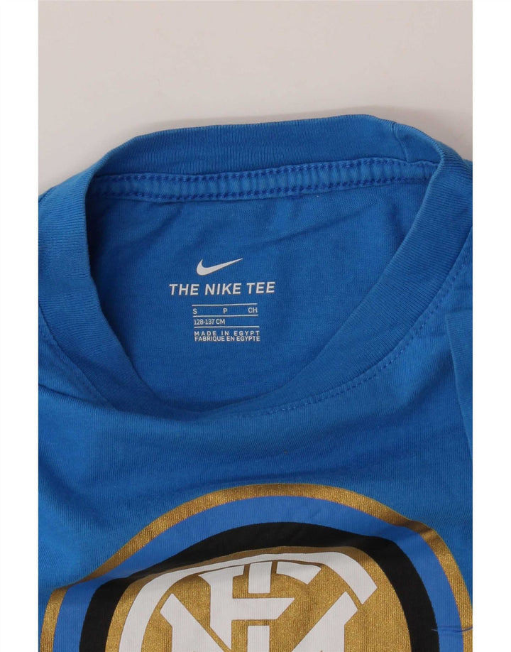 Nike Inter Mailand Grafik-T-Shirt für Jungen, 8–9 Jahre, Größe S, Blau