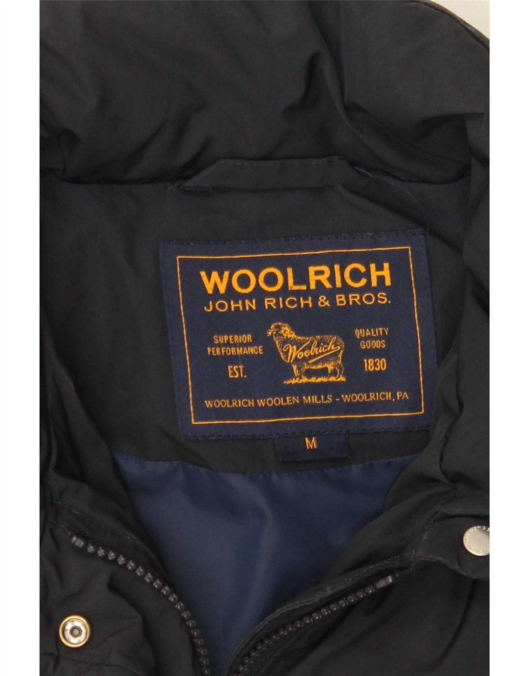 Woolrich Damen Wattierte Jacke UK 12 Medium Navy Blue