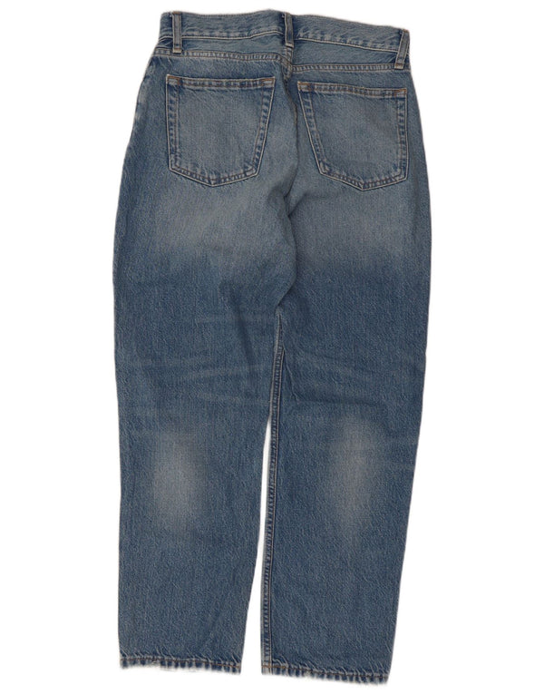 Zara Damen High Waist Tapered Jeans EU 38 Small W28 L26 Blau