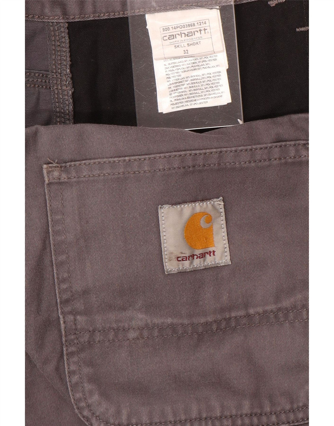 Carhartt Herren Freizeitshorts W32 mittelgraue Baumwolle