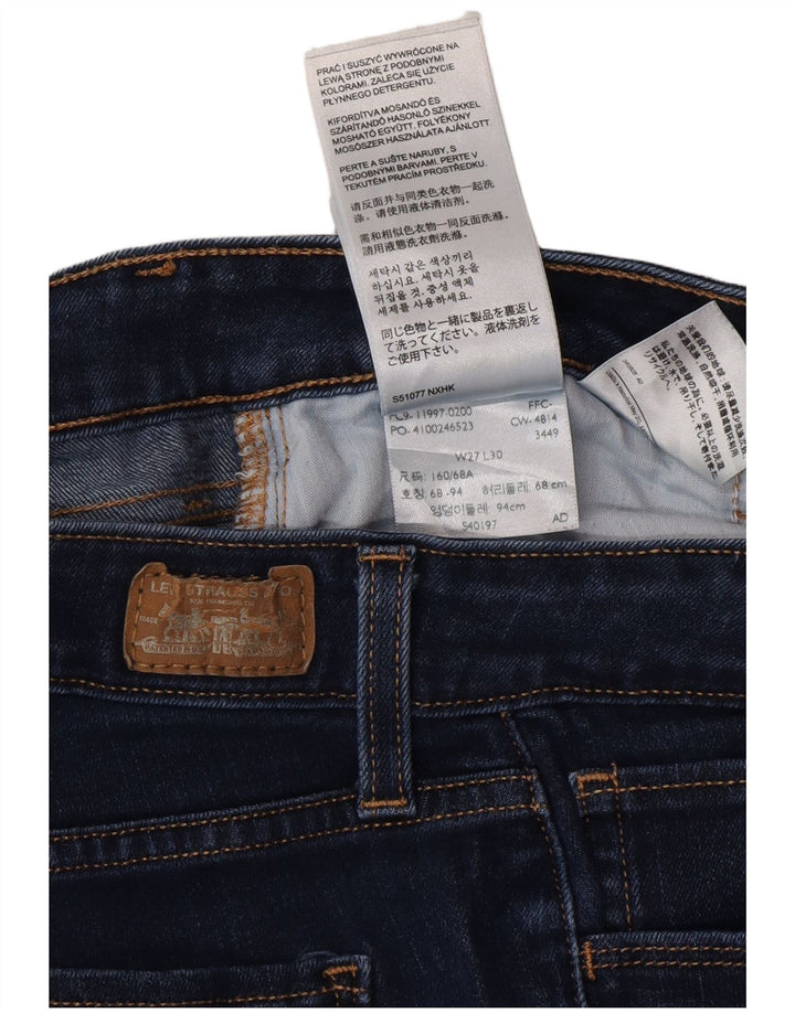 LEVI'S Damen Skinny Jeans W27 L30 Blaue Baumwolle