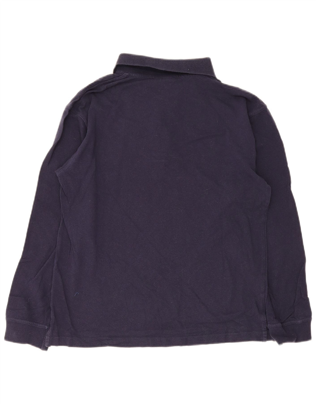 Reebok Herren-Langarm-Poloshirt, mittelmarineblaue Baumwolle