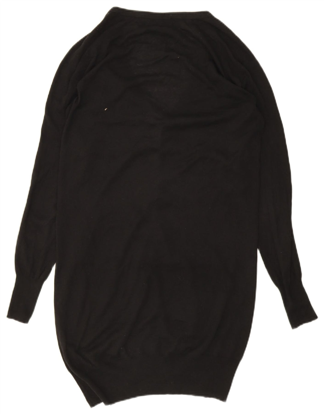 Zara Damen-Longline-Cardigan-Pullover UK 14 Mittelschwarze Seide