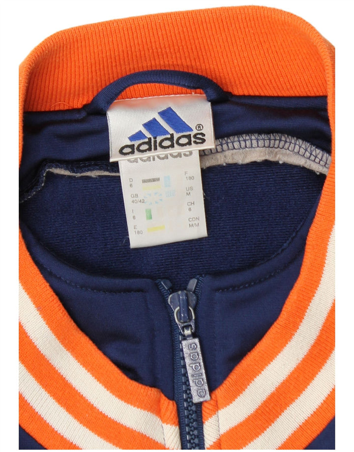Adidas Herren-Trainingsanzug-Top-Jacke, UK 40/42, mittleres Marineblau, Farbblock