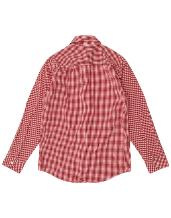 Chaps Stretch-Hemd für Jungen, 12–13 Jahre, groß, rotes Gingham-Baumwolle