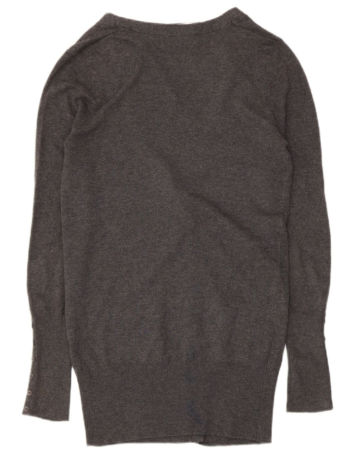 Zara Damen-Cardigan-Pullover UK 12 Mittelgrauer Rayon
