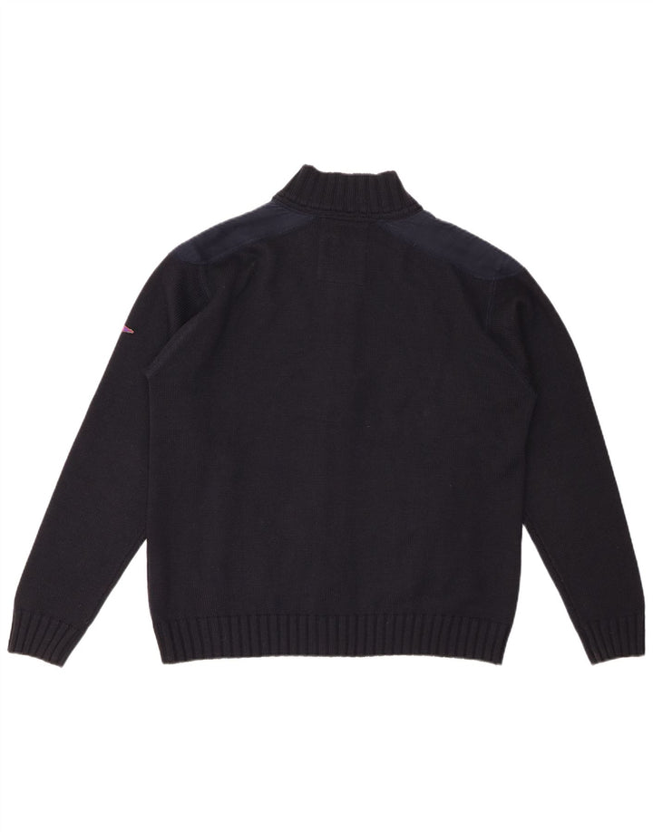 PORTOFINO Damen Strickjacke Pullover UK 16 Große schwarze Wolle