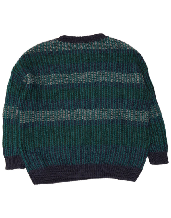 Vintage Mens Crew Neck Jumper Sweater XL Multicoloured Striped