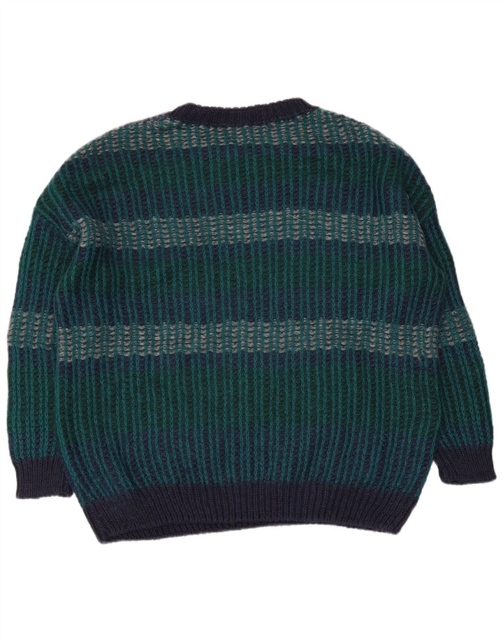 Vintage Herren Rundhalspullover Pullover XL Bunt gestreift